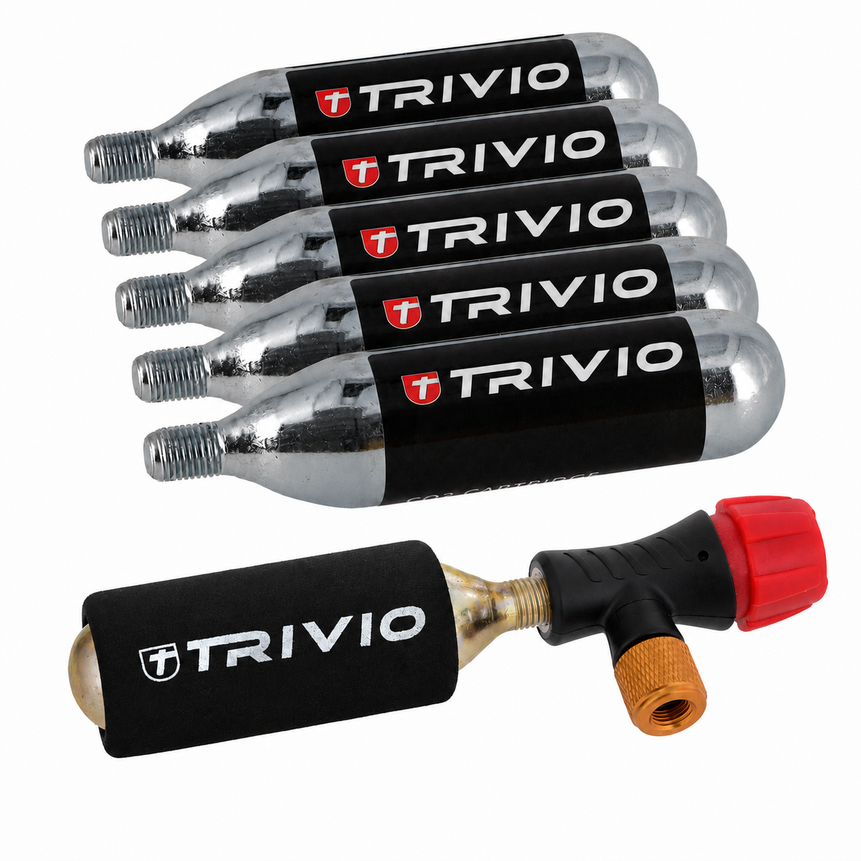 Trivio - CO2 Adapter + CO2 Patroon 16 gram + Neoprene Huls