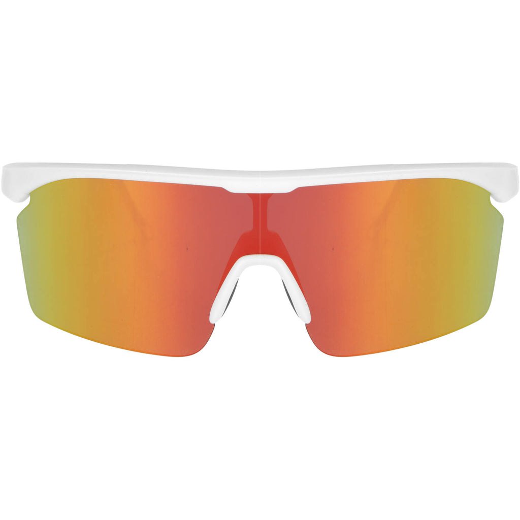 Trivio - Fietsbril Noa Wit Revo Rood met Extra Transparante Lens